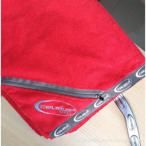 SGS Microfiber Sports Towel Gym Towel with Pocket